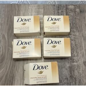 VTG Dove Shea Butter Bar Soap Purely Pampering Original 5 Pack bars